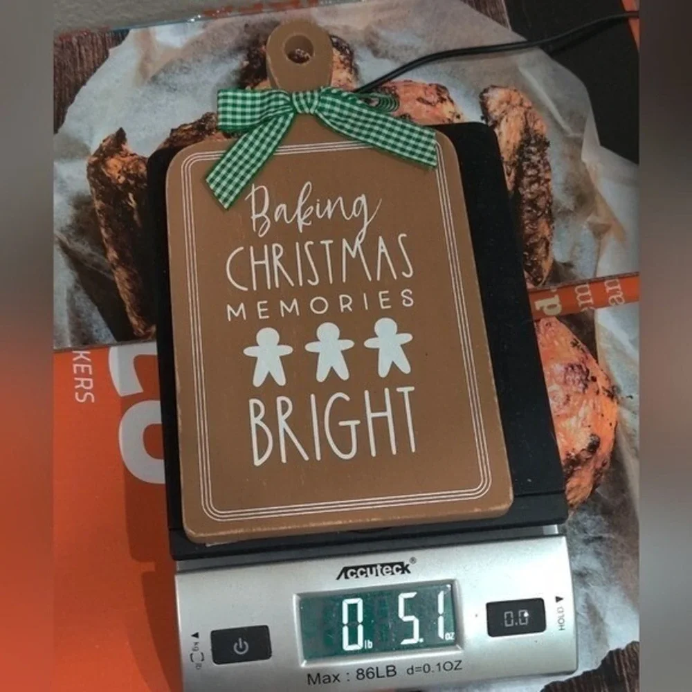 Baking Christmas Memories Bright Wood Cutting Board Christmas‎ Gingerbread Decor